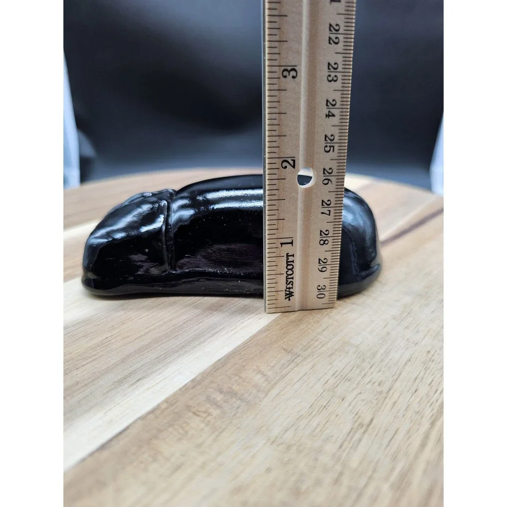 Pilgrim Glass Black Glass‎ Computer Mouse Shaped Paperweight
